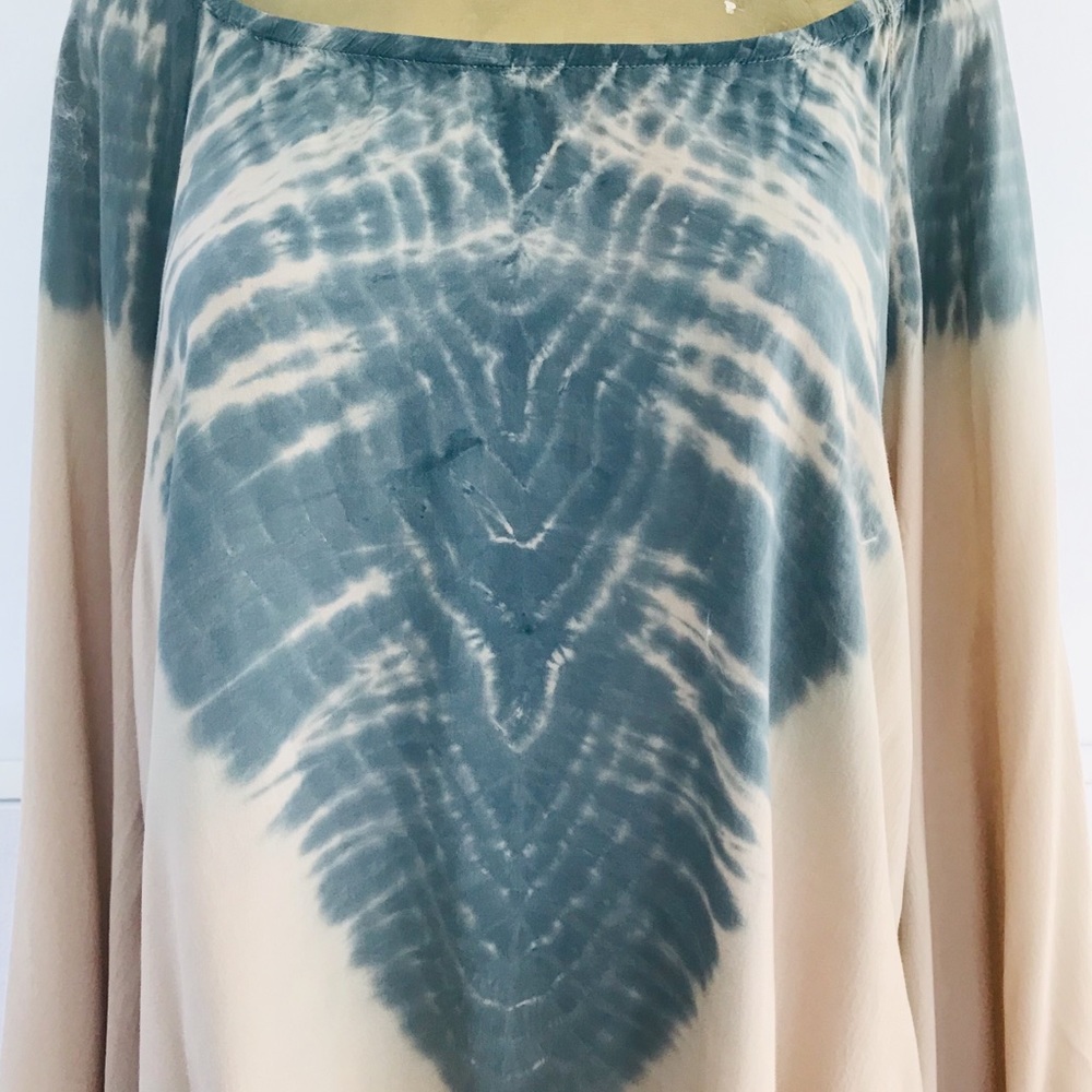 BLU MOON Boho Angel Sleeve CAFTAN Hippie Tunic TOP Small - Picture 10 of 16